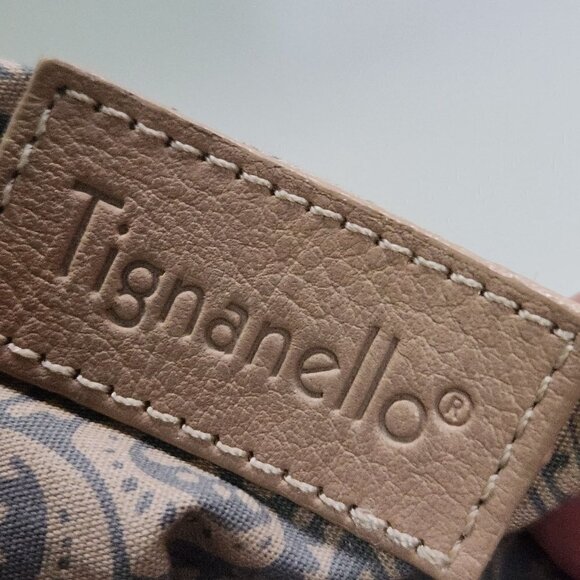 Tignanello Beige Pebbled Leather Neutral Crossbody Bag - Picture 4 of 7